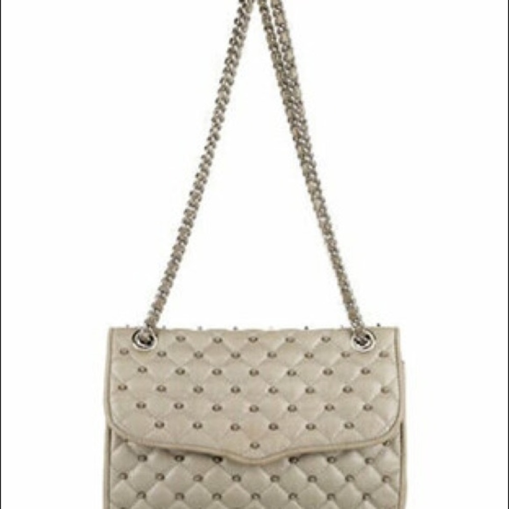 Rebecca Minkoff Studded Shoulder Bag Grey